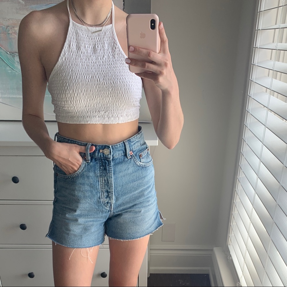 White Halter Top